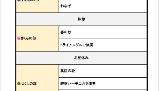 【無料】Wordの練習用問題：表の練習⑧