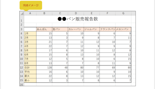【無料】Excelの練習用問題：基本の関数①